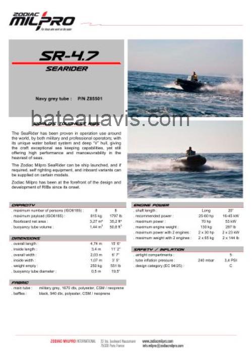 Avon Searider 4.7 avis et fiche technique